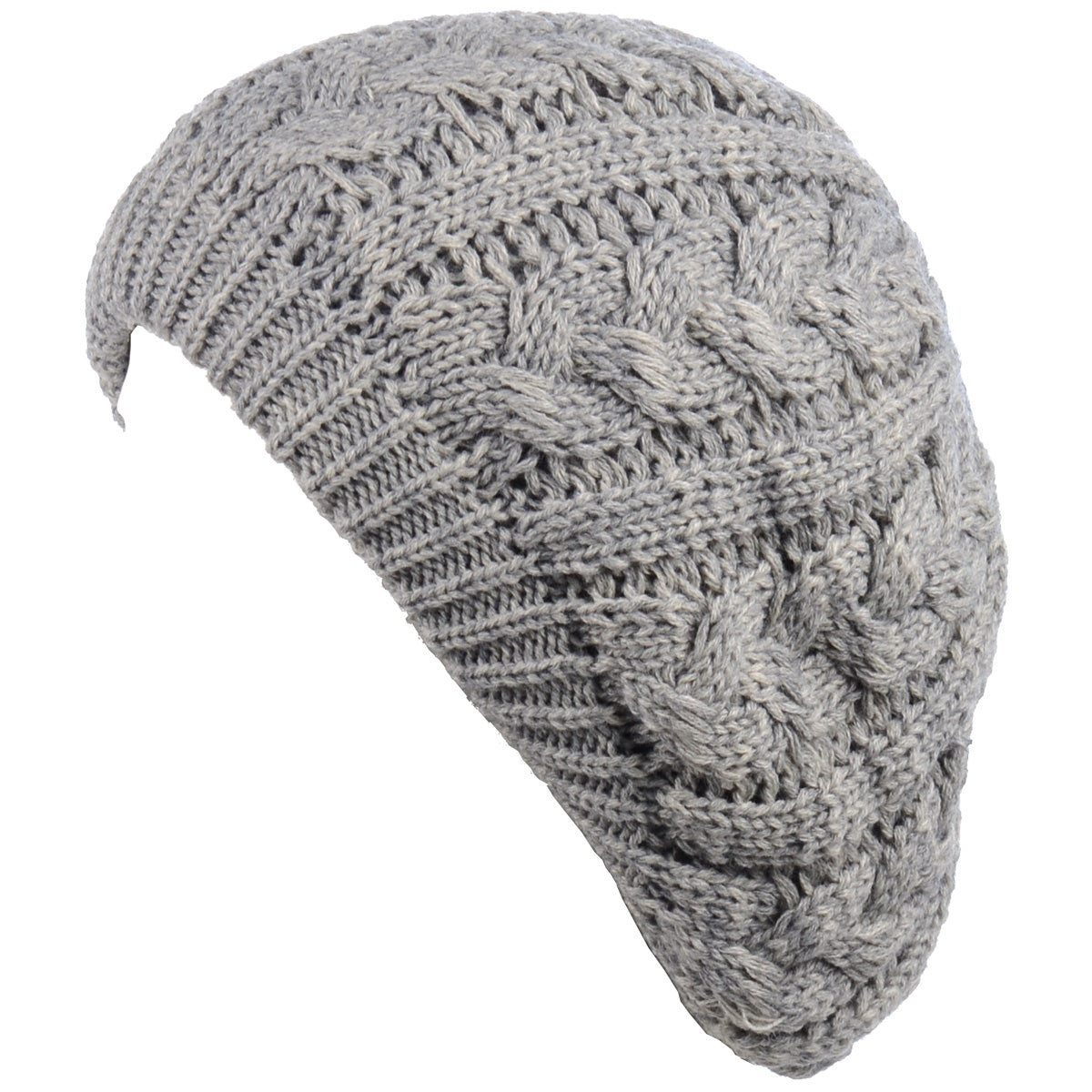 9519 Byos Women\'s Winter Classic Cable Fleece Lined Knit Beret Beanie Hat Women main image 3